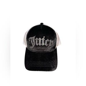 Juicy Couture Rhinestone Y2K aesthetic Trucker Hat